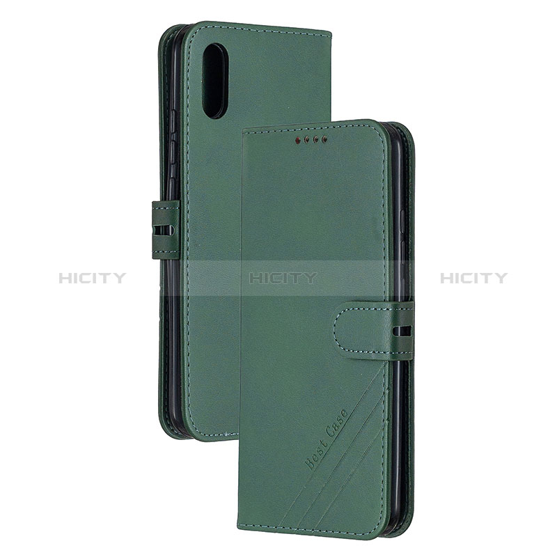 Handytasche Stand Schutzhülle Flip Leder Hülle H02X für Xiaomi Redmi 9A Grün