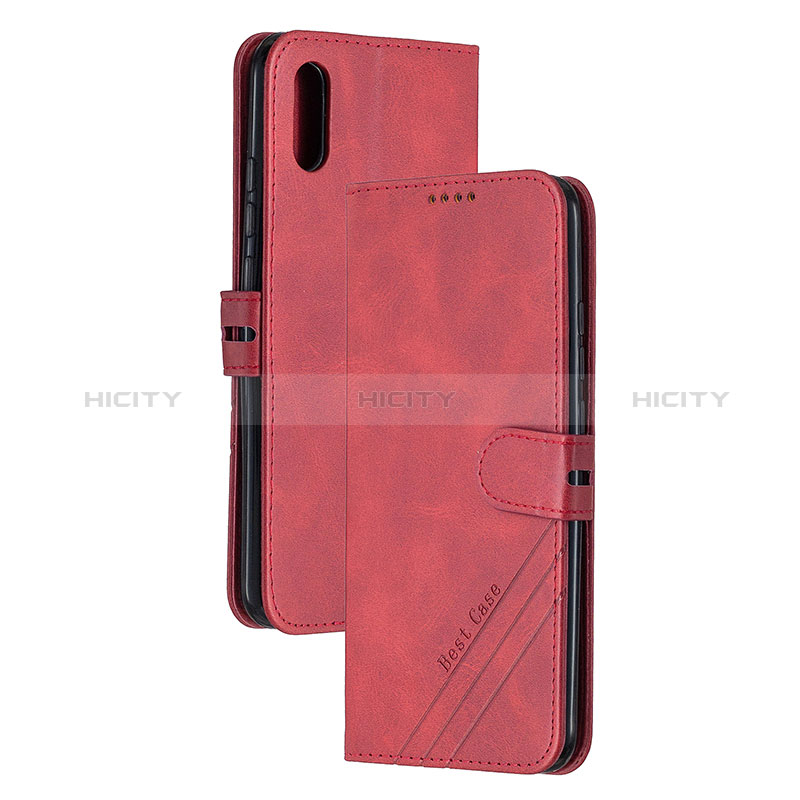 Handytasche Stand Schutzhülle Flip Leder Hülle H02X für Xiaomi Redmi 9A Rot