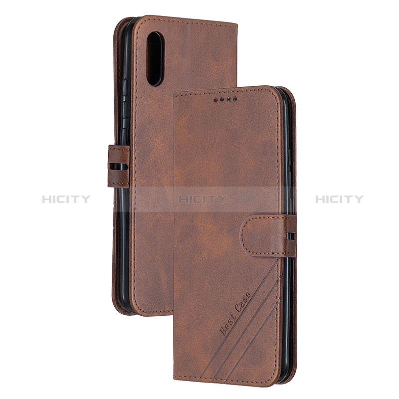 Handytasche Stand Schutzhülle Flip Leder Hülle H02X für Xiaomi Redmi 9i Braun