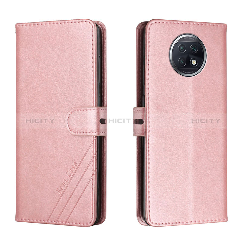 Handytasche Stand Schutzhülle Flip Leder Hülle H02X für Xiaomi Redmi Note 9 5G Rosegold