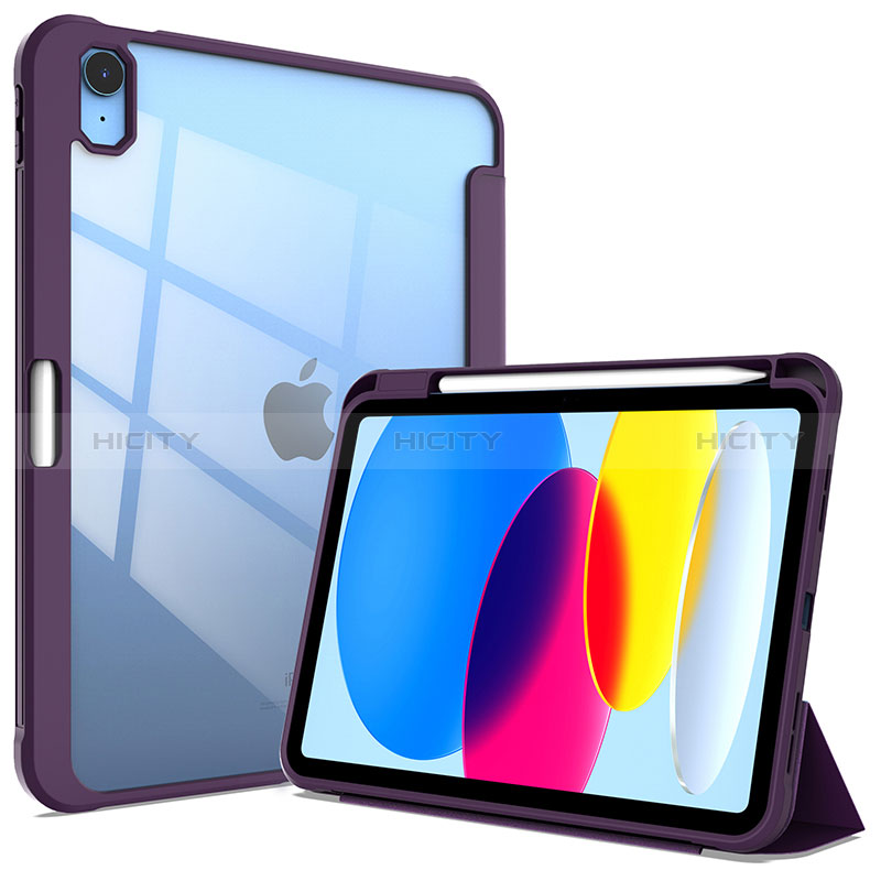 Handytasche Stand Schutzhülle Flip Leder Hülle H03 für Apple iPad 10.9 (2022) Violett Plus