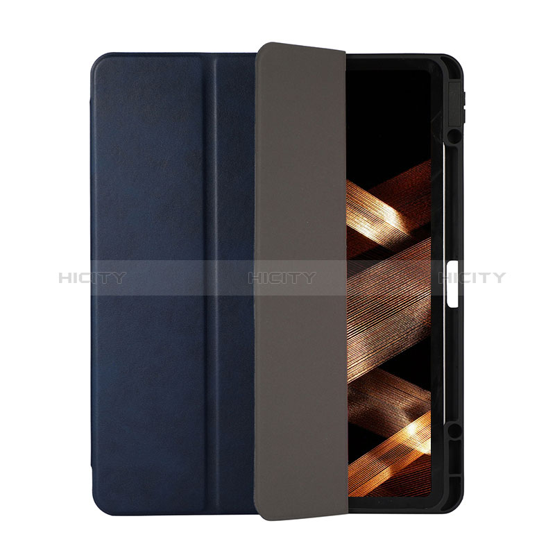 Handytasche Stand Schutzhülle Flip Leder Hülle H03 für Apple iPad Pro 12.9 (2022) Blau Plus