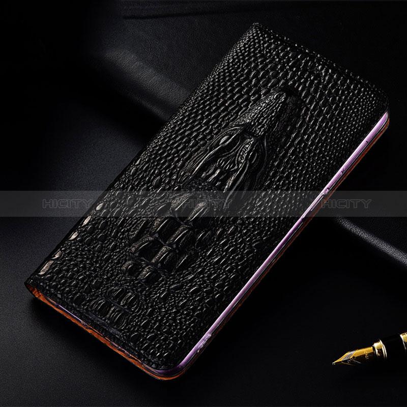 Handytasche Stand Schutzhülle Flip Leder Hülle H03P für Samsung Galaxy A12 5G Schwarz Plus