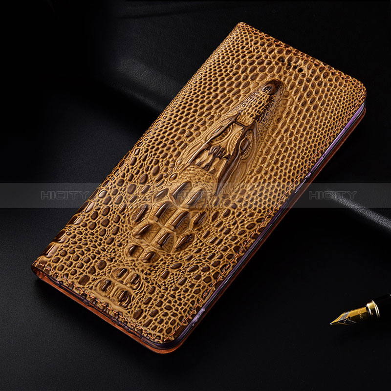 Handytasche Stand Schutzhülle Flip Leder Hülle H03P für Xiaomi Redmi 9 India Braun