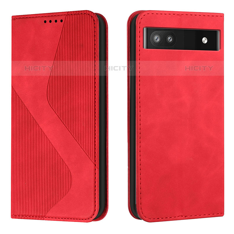 Handytasche Stand Schutzhülle Flip Leder Hülle H03X für Google Pixel 6a 5G Rot Plus