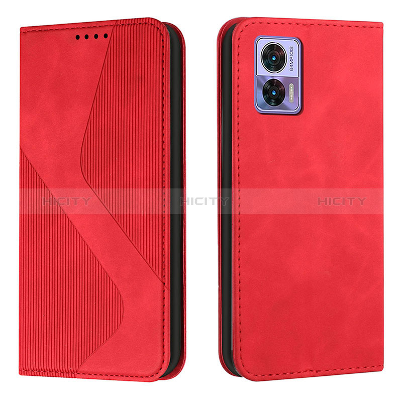 Handytasche Stand Schutzhülle Flip Leder Hülle H03X für Motorola Moto Edge 30 Lite 5G Rot