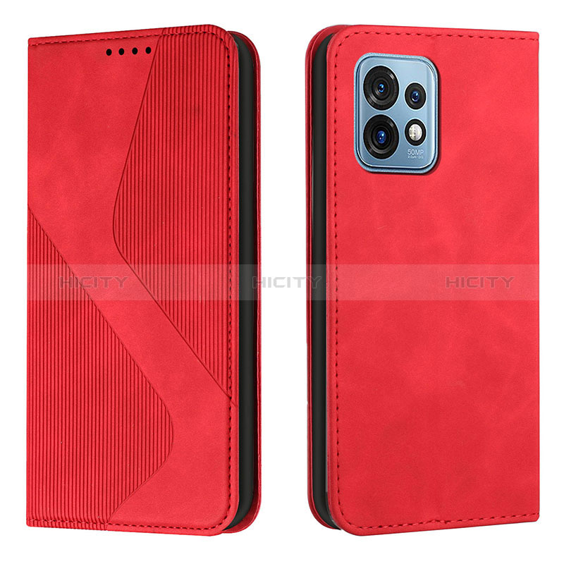 Handytasche Stand Schutzhülle Flip Leder Hülle H03X für Motorola Moto Edge 40 Pro 5G Rot Plus