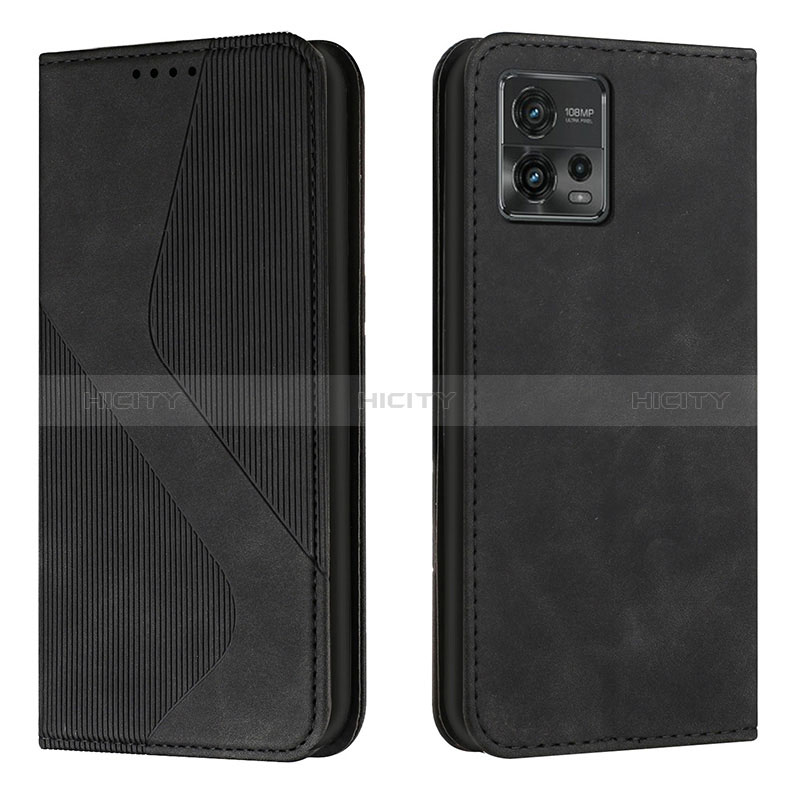 Handytasche Stand Schutzhülle Flip Leder Hülle H03X für Motorola Moto G72 groß