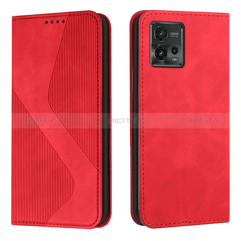 Handytasche Stand Schutzhülle Flip Leder Hülle H03X für Motorola Moto G72 groß