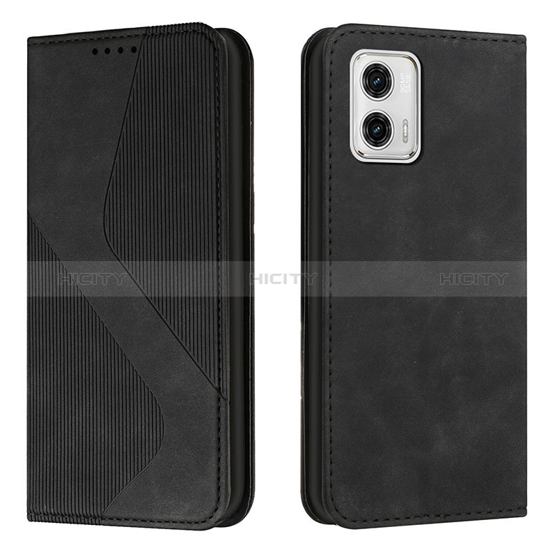 Handytasche Stand Schutzhülle Flip Leder Hülle H03X für Motorola Moto G73 5G groß