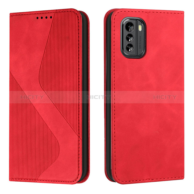 Handytasche Stand Schutzhülle Flip Leder Hülle H03X für Nokia G60 5G Rot Plus