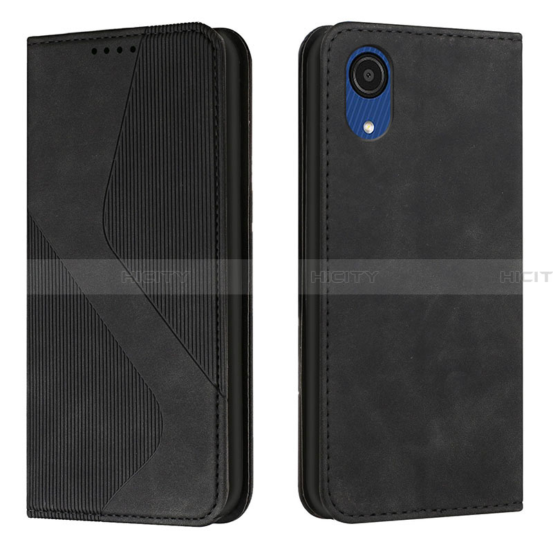 Handytasche Stand Schutzhülle Flip Leder Hülle H03X für Samsung Galaxy A03 Core groß