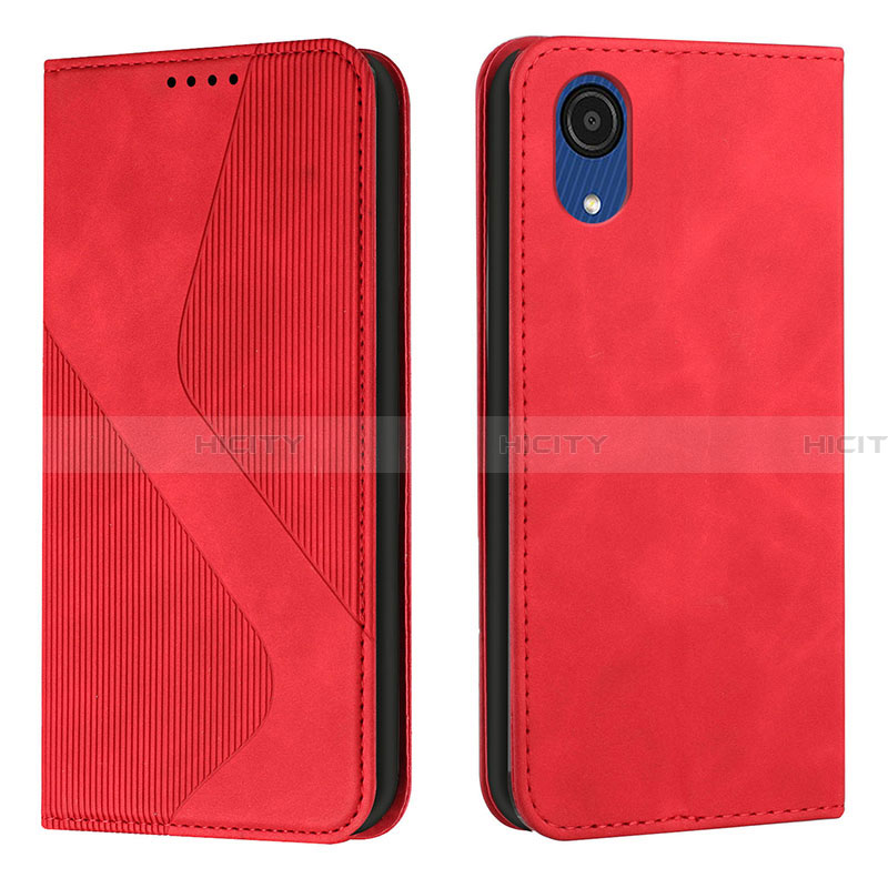 Handytasche Stand Schutzhülle Flip Leder Hülle H03X für Samsung Galaxy A03 Core Rot Plus