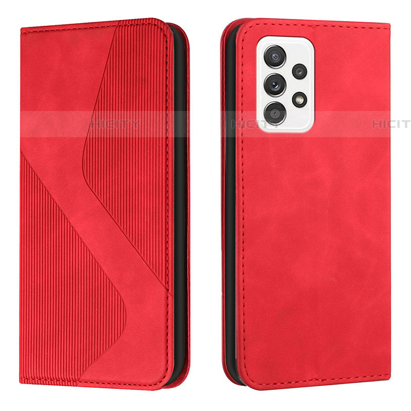 Handytasche Stand Schutzhülle Flip Leder Hülle H03X für Samsung Galaxy A53 5G Rot Plus