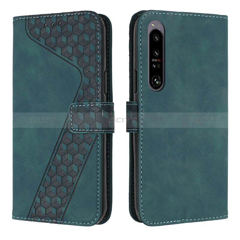 Handytasche Stand Schutzhülle Flip Leder Hülle H03X für Sony Xperia 1 IV Grün