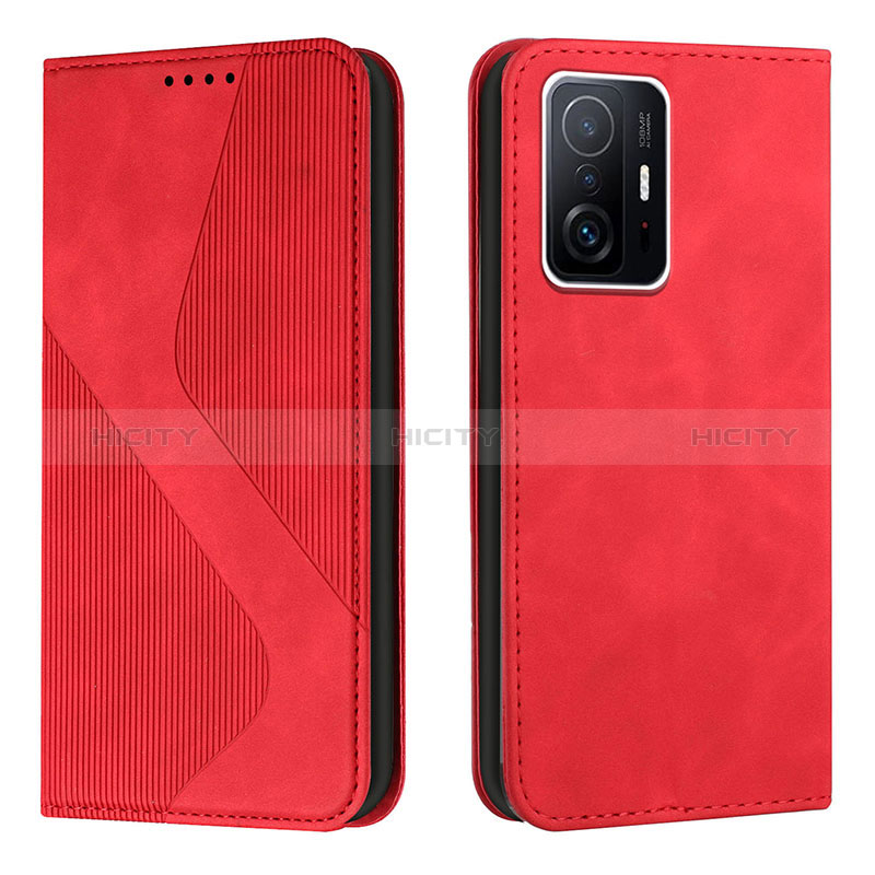 Handytasche Stand Schutzhülle Flip Leder Hülle H03X für Xiaomi Mi 11T 5G Rot Plus
