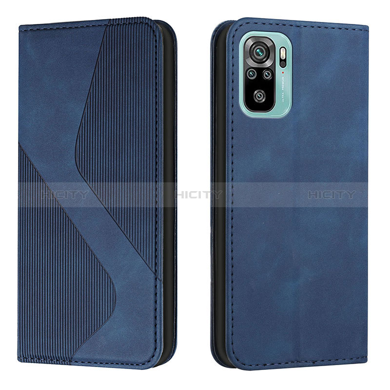 Handytasche Stand Schutzhülle Flip Leder Hülle H03X für Xiaomi Poco M5S Blau Plus