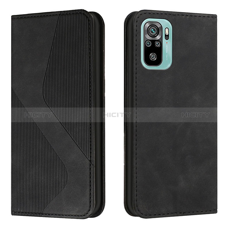 Handytasche Stand Schutzhülle Flip Leder Hülle H03X für Xiaomi Poco M5S Schwarz Plus