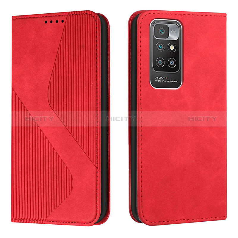 Handytasche Stand Schutzhülle Flip Leder Hülle H03X für Xiaomi Redmi 10 4G Rot Plus