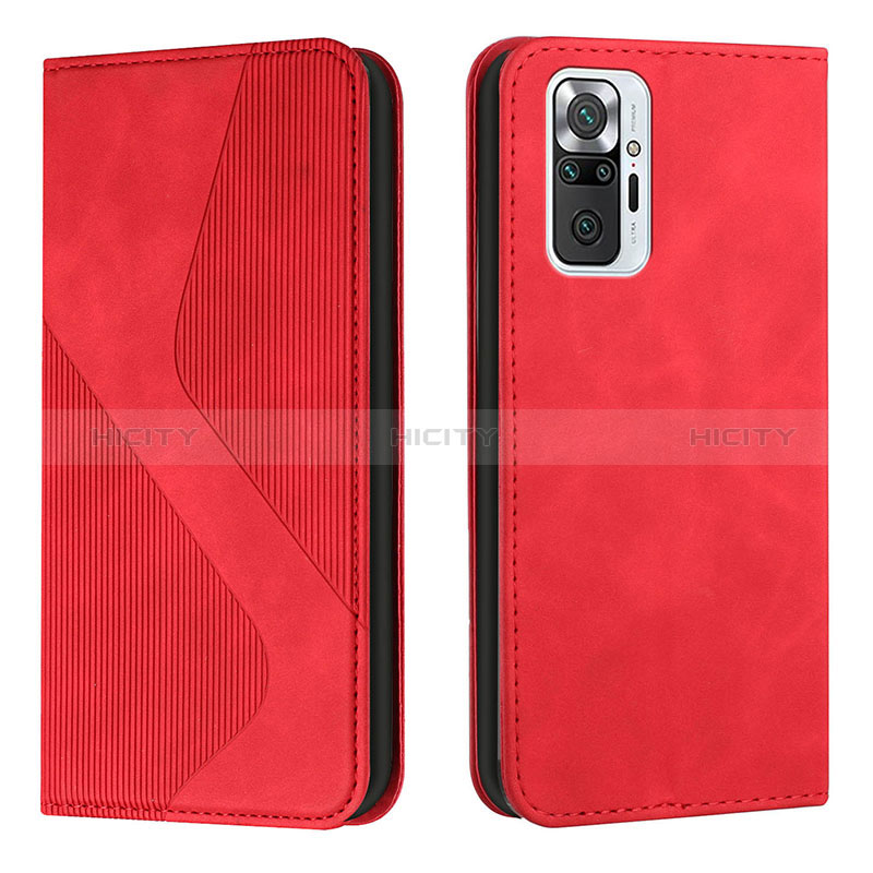 Handytasche Stand Schutzhülle Flip Leder Hülle H03X für Xiaomi Redmi Note 10 Pro 4G Rot Plus