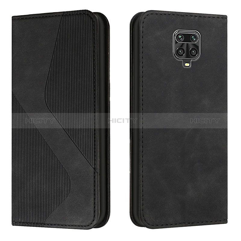 Handytasche Stand Schutzhülle Flip Leder Hülle H03X für Xiaomi Redmi Note 9 Pro Max Schwarz Plus