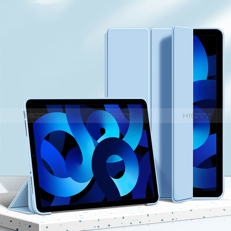 Handytasche Stand Schutzhülle Flip Leder Hülle H04 für Apple iPad Air 5 10.9 (2022) Blau