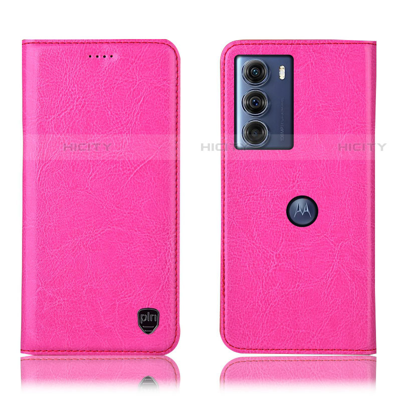 Handytasche Stand Schutzhülle Flip Leder Hülle H04P für Motorola Moto Edge S30 5G Pink Plus