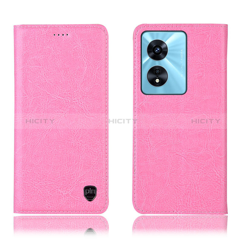 Handytasche Stand Schutzhülle Flip Leder Hülle H04P für Oppo A1 5G Rosa Plus