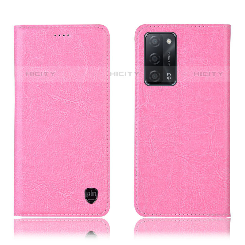 Handytasche Stand Schutzhülle Flip Leder Hülle H04P für Oppo A53s 5G Rosa