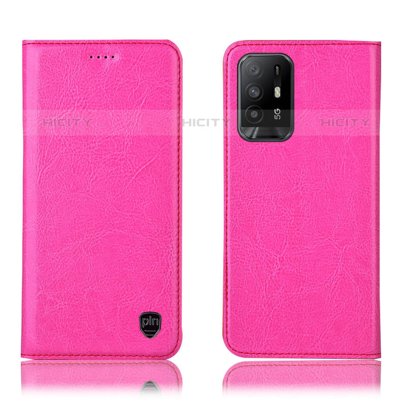 Handytasche Stand Schutzhülle Flip Leder Hülle H04P für Oppo A95 5G Pink