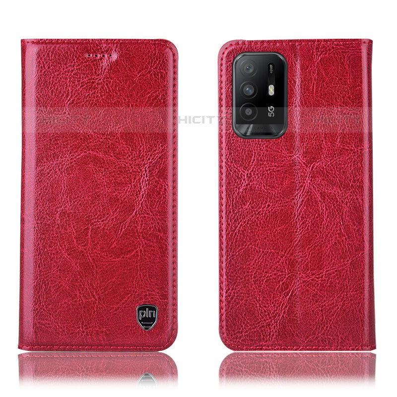 Handytasche Stand Schutzhülle Flip Leder Hülle H04P für Oppo F19 Pro+ Plus 5G Rot