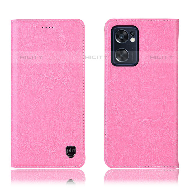 Handytasche Stand Schutzhülle Flip Leder Hülle H04P für Oppo Reno7 SE 5G Rosa