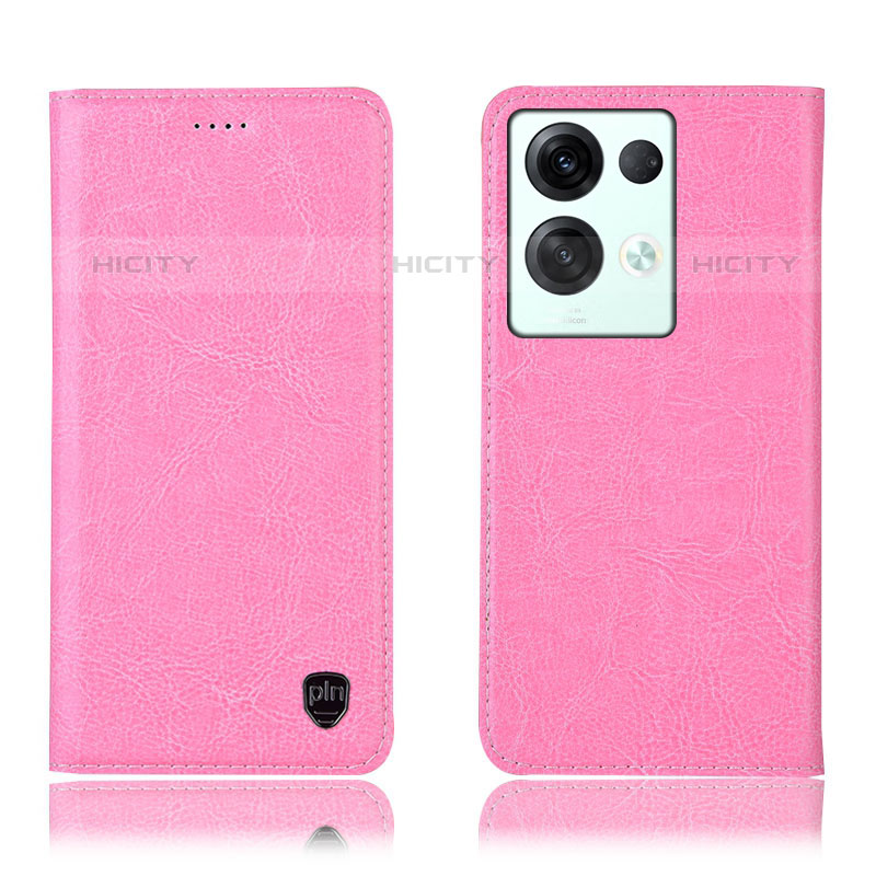 Handytasche Stand Schutzhülle Flip Leder Hülle H04P für Oppo Reno8 Pro 5G Rosa