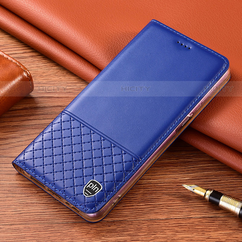 Handytasche Stand Schutzhülle Flip Leder Hülle H04P für Samsung Galaxy S21 5G Blau