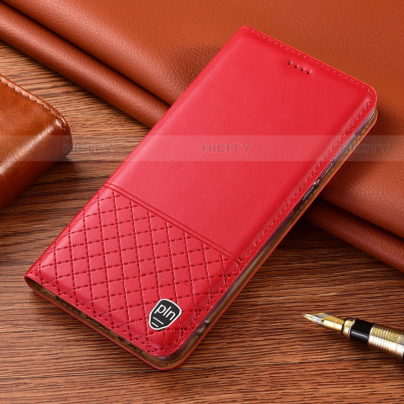 Handytasche Stand Schutzhülle Flip Leder Hülle H04P für Samsung Galaxy S21 5G Rot