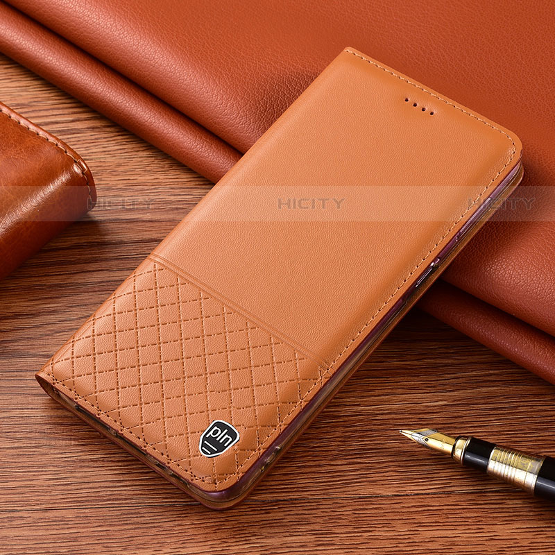 Handytasche Stand Schutzhülle Flip Leder Hülle H04P für Samsung Galaxy S22 Plus 5G Orange