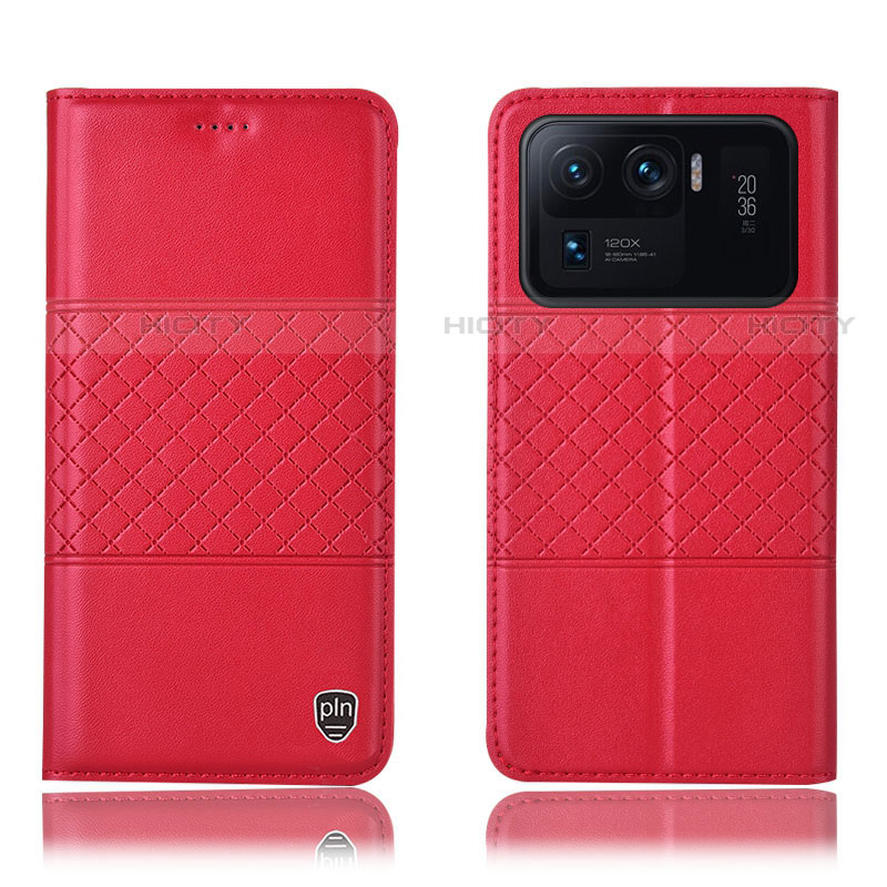 Handytasche Stand Schutzhülle Flip Leder Hülle H04P für Xiaomi Mi 11 Ultra 5G Rot Plus