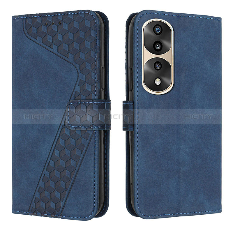 Handytasche Stand Schutzhülle Flip Leder Hülle H04X für Huawei Honor 70 Pro+ Plus 5G Blau