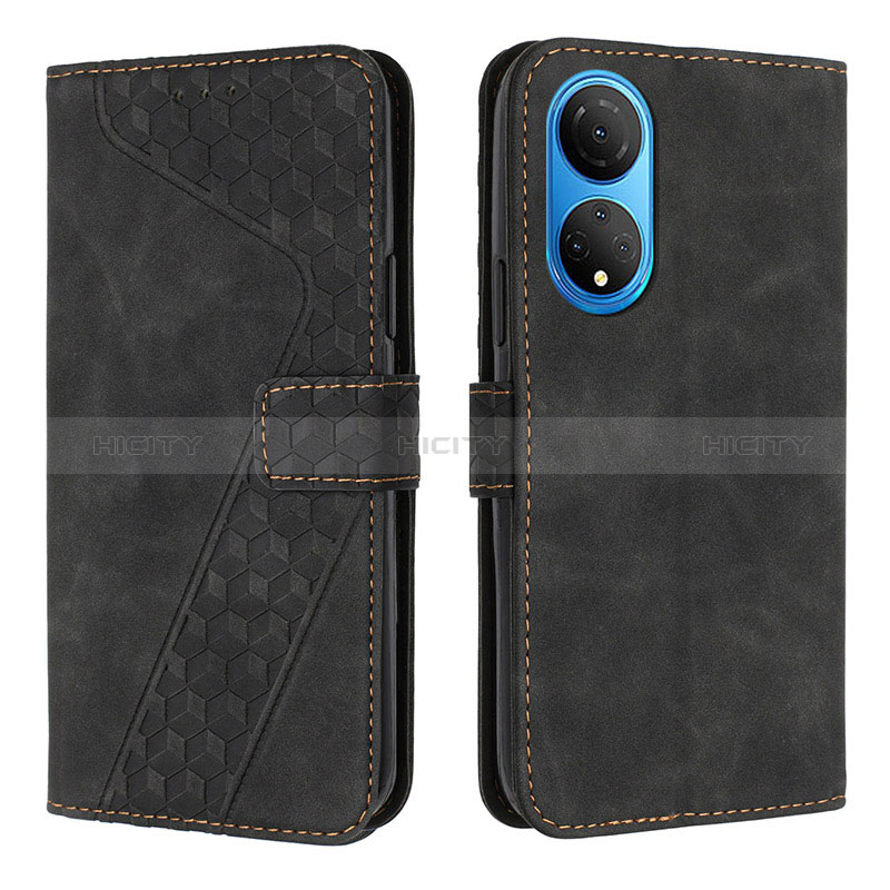 Handytasche Stand Schutzhülle Flip Leder Hülle H04X für Huawei Honor X7 Schwarz