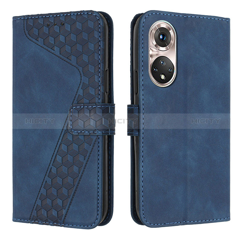 Handytasche Stand Schutzhülle Flip Leder Hülle H04X für Huawei P50 Blau