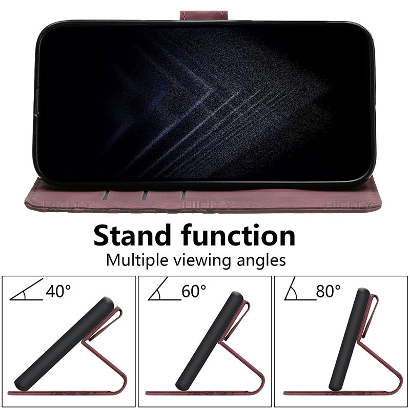 Handytasche Stand Schutzhülle Flip Leder Hülle H04X für Motorola Moto E13