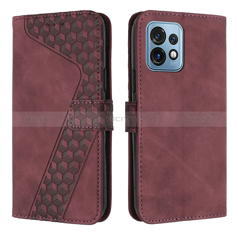 Handytasche Stand Schutzhülle Flip Leder Hülle H04X für Motorola Moto Edge Plus (2023) 5G Rot