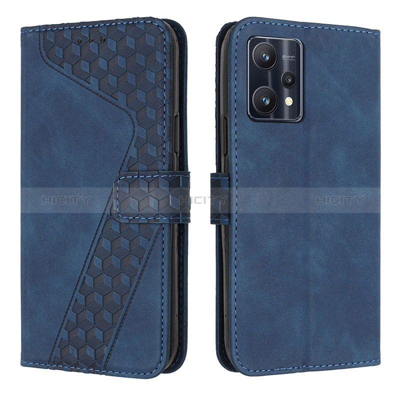 Handytasche Stand Schutzhülle Flip Leder Hülle H04X für Realme 9 Pro 5G Blau Plus