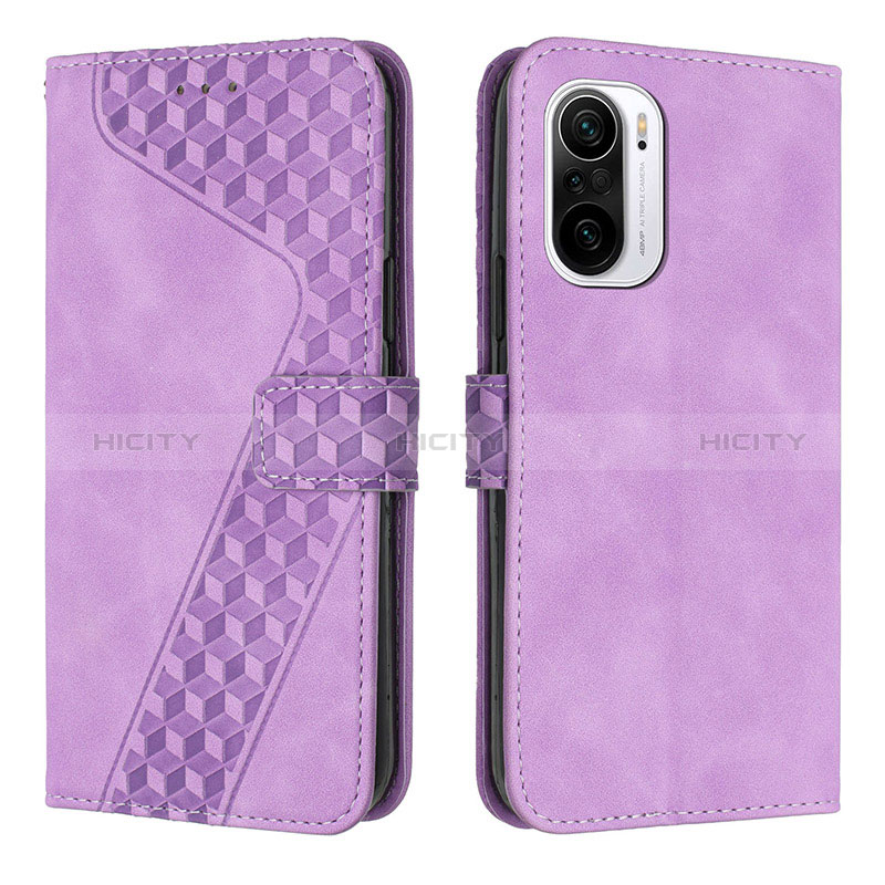 Handytasche Stand Schutzhülle Flip Leder Hülle H04X für Xiaomi Poco F3 5G Violett