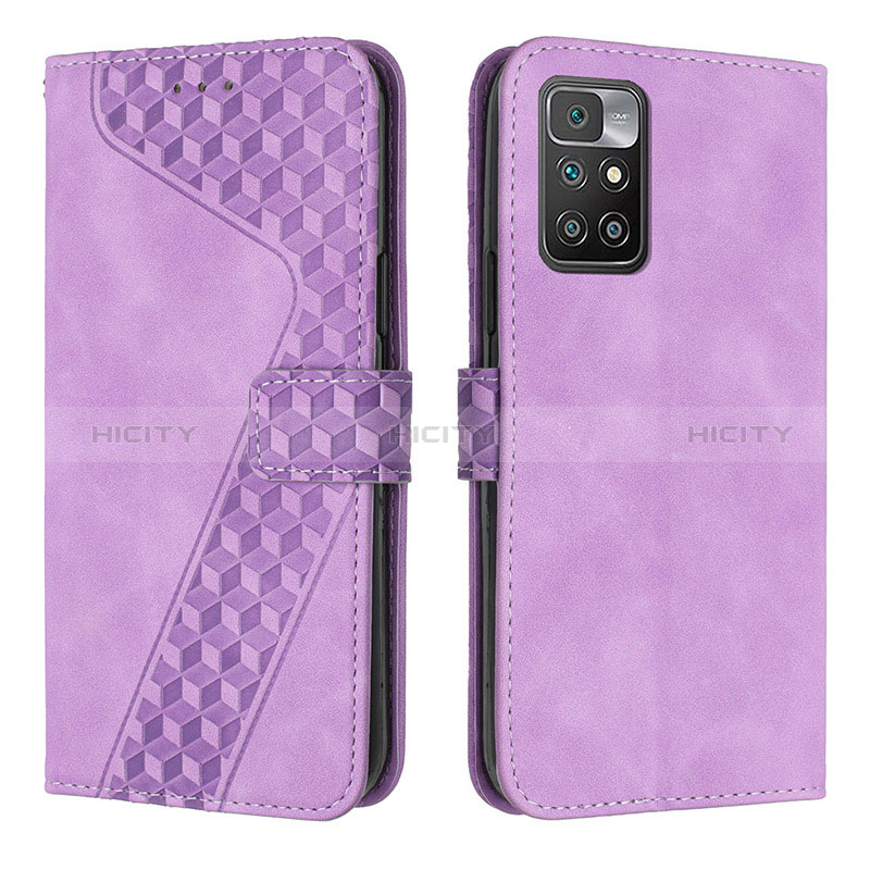 Handytasche Stand Schutzhülle Flip Leder Hülle H04X für Xiaomi Redmi 10 4G Violett