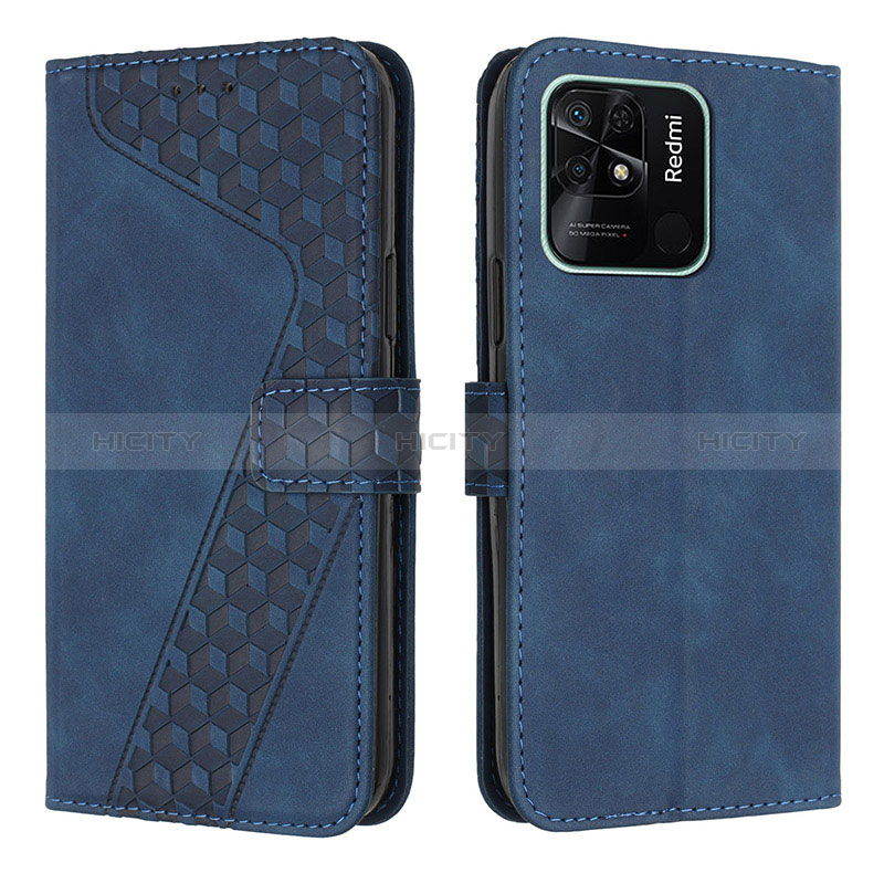 Handytasche Stand Schutzhülle Flip Leder Hülle H04X für Xiaomi Redmi 10C 4G Blau