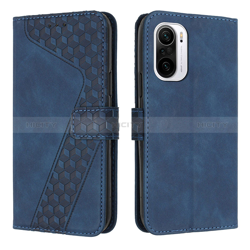 Handytasche Stand Schutzhülle Flip Leder Hülle H04X für Xiaomi Redmi K40 Pro+ Plus 5G Blau Plus