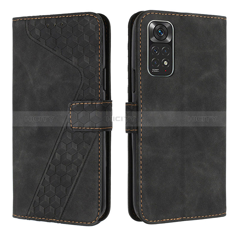 Handytasche Stand Schutzhülle Flip Leder Hülle H04X für Xiaomi Redmi Note 11 4G (2022) Schwarz