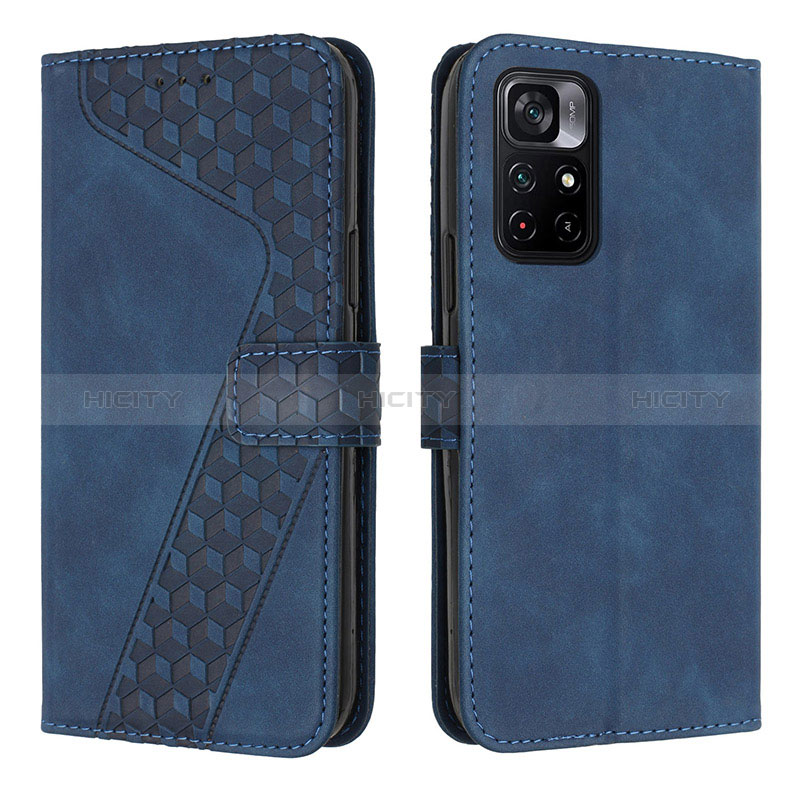 Handytasche Stand Schutzhülle Flip Leder Hülle H04X für Xiaomi Redmi Note 11 5G Blau