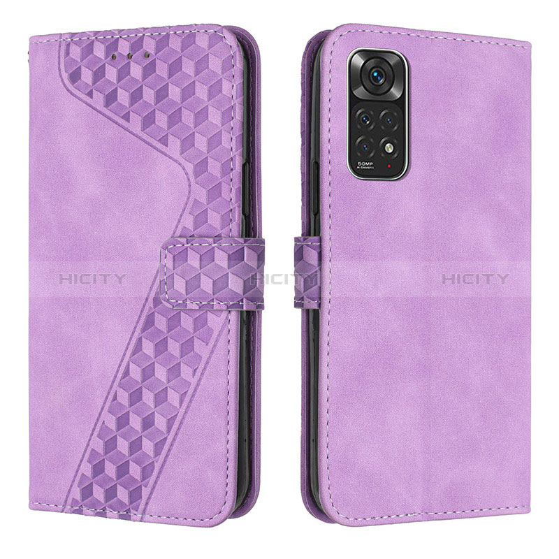 Handytasche Stand Schutzhülle Flip Leder Hülle H04X für Xiaomi Redmi Note 11S 4G Violett Plus